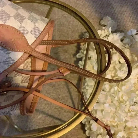 Louis Vuitton Damier Azur Rose Ballerine Neverfull MM Tote Bag - Picture 14 of 16